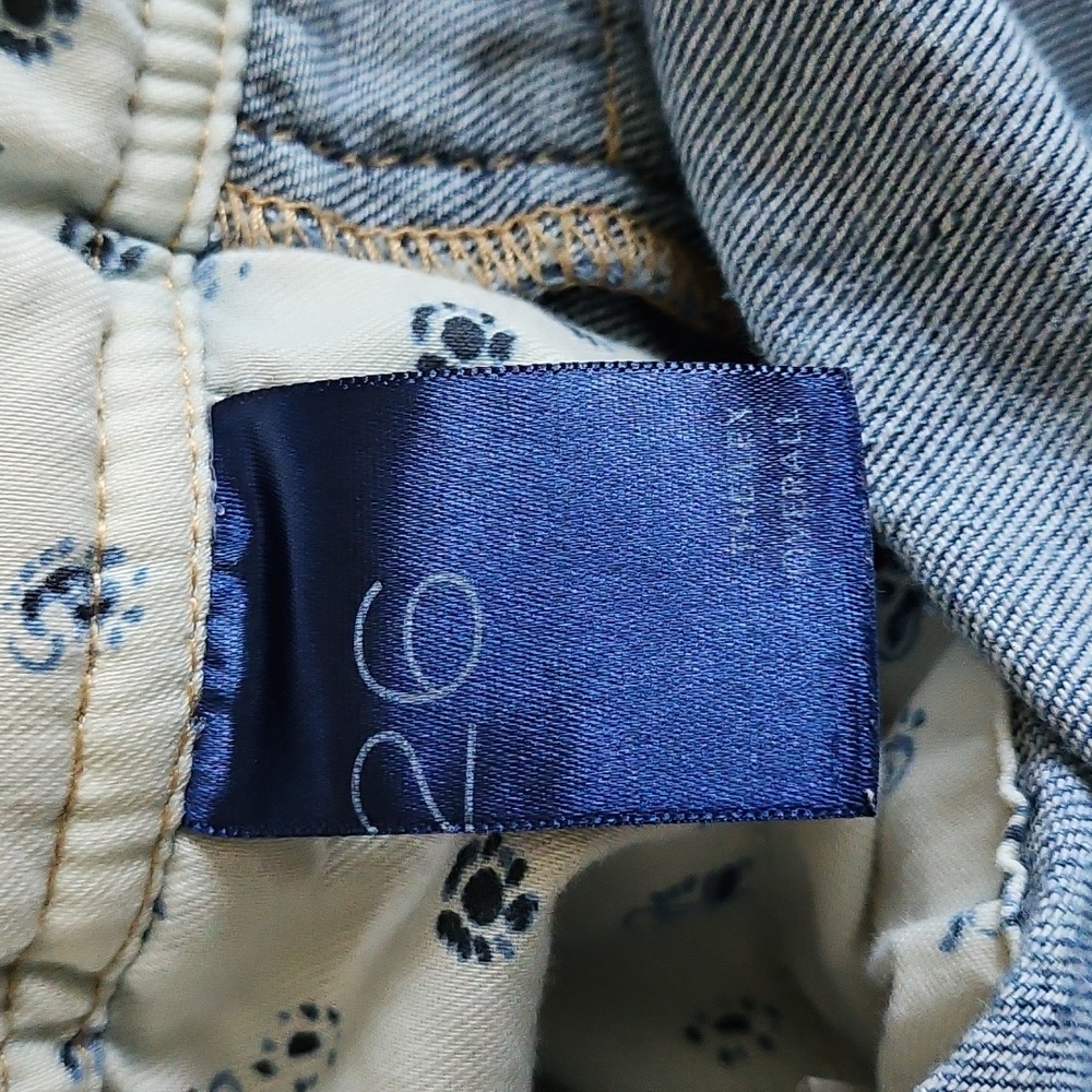 Pilcro Denim Wide-Leg Overalls in Light Blue leopard camo - Picture 7 of 8